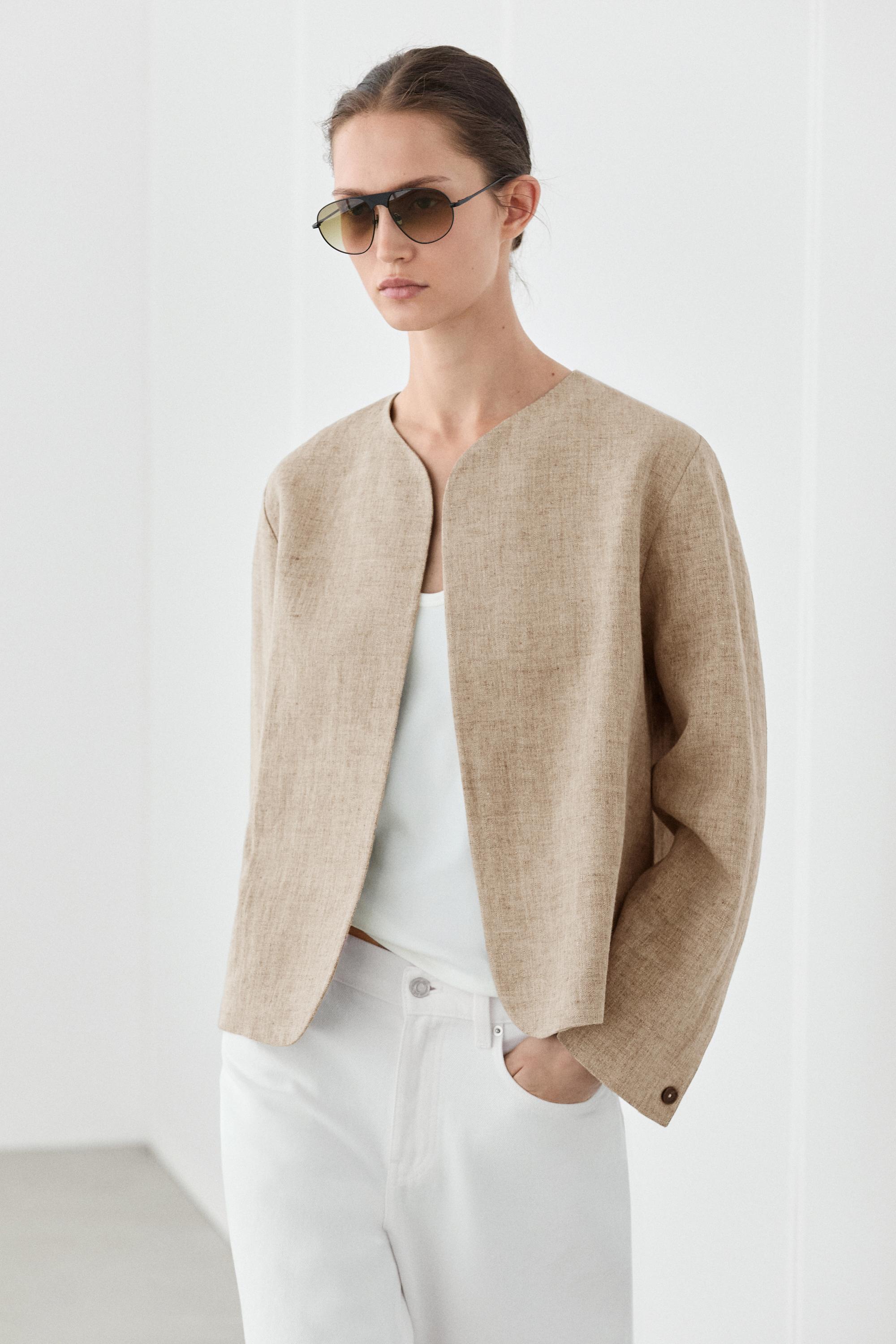 Bomber jacket with flecked detail
